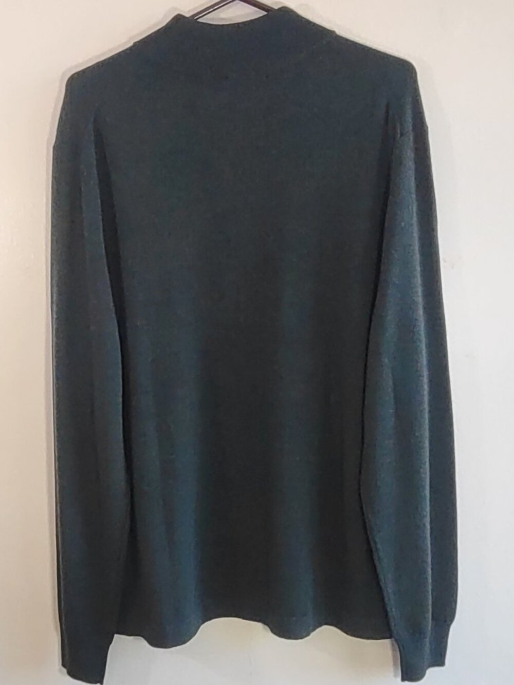 NWT Jos A Bank Traveler 100% Merino Wool 1/4 Zip Sweater Dark Green  Size XL - Picture 7 of 11
